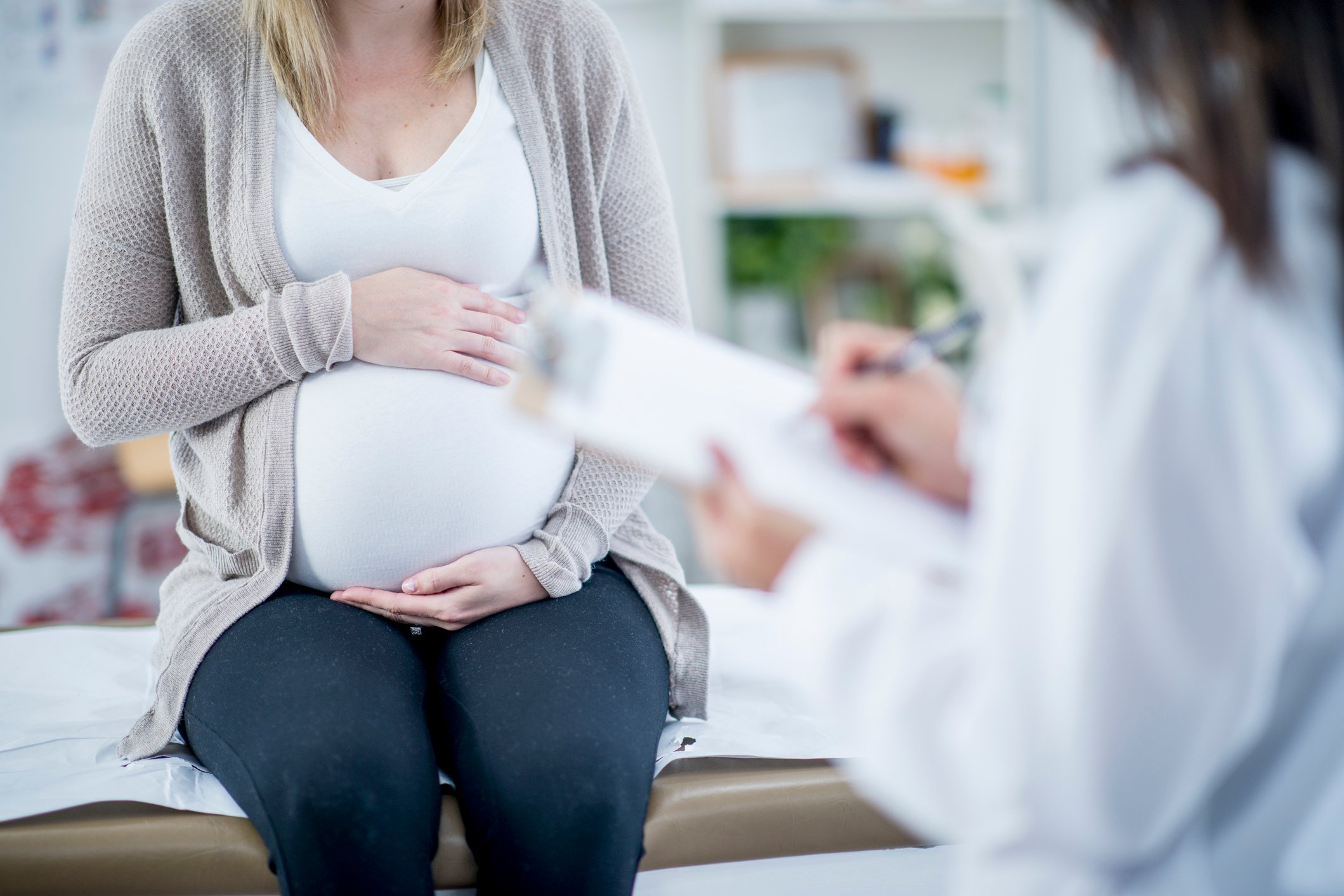 pregnant-woman-at-a-doctor-visit